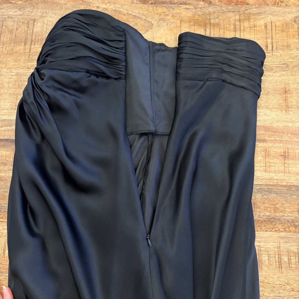 Laundry Silk Gown 2 Formal Strapless Ruched Hollywood Glam Black Tie Wedding - Picture 9 of 16